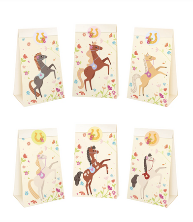 TOREBKI NA CUKIERKI KONIKI 6 SZT