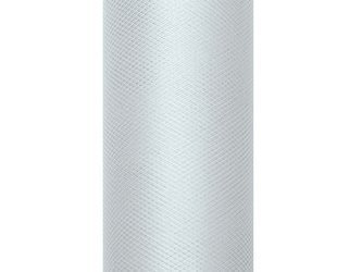 TIUL GŁADKI SZARY 8 cm x 20 m