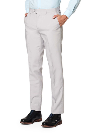 GARNITUR MĘSKI JASNY SZARY OPPOSUITS 