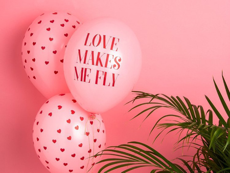 BALONY 30CM LOVE MAKES ME FLY, 50 SZT.