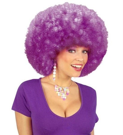 PERUKA MEGA AFRO FIOLETOWA