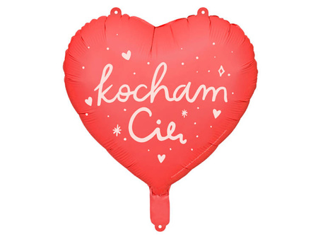 BALON FOLIOWY SERCE KOCHAM CIĘ 45 CM