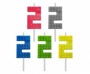 ŚWIECZKA URODZINOWA KLOCKI CYFRA 2