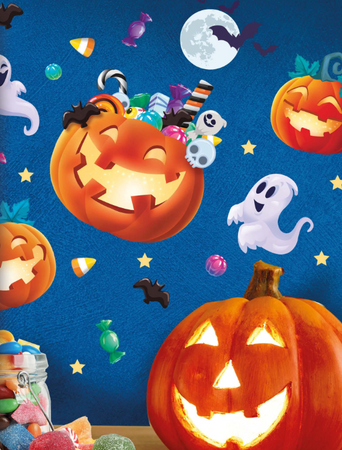 NAKLEJKI NA ŚCIANĘ WESOŁE HALLOWEEN 25 x 70 cm
