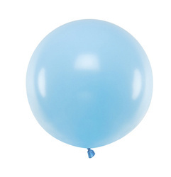 BALON LATEKSOWY PASTEL 60 CM  1 SZT OKRĄGŁY PASTEL BABY BLUE