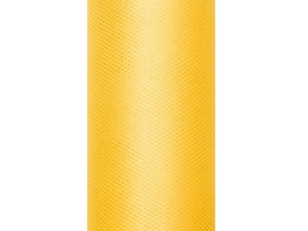 TIUL GŁADKI ŻÓŁTY 15 cm x 9 m