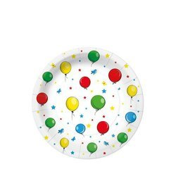 TALERZYKI PAPIEROWE BALLOONS 18CM 8 SZT.