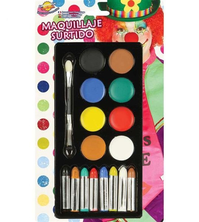 ZESTAW DO MAKIJAZU FARBY+KREDKI