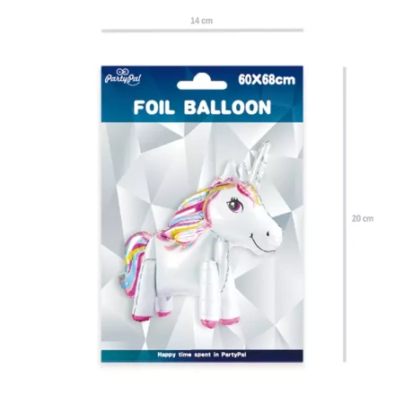 BALON FOLIOWY STOJĄCY JEDNOROŻEC 60CM X 68 CM