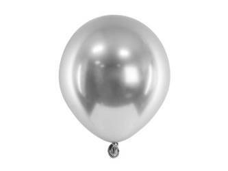 BALONY GLOSSY 12 CM SREBRNY 50 SZT.
