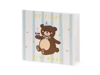 KARTKA URODZINOWA MIŚ 14X14 CM