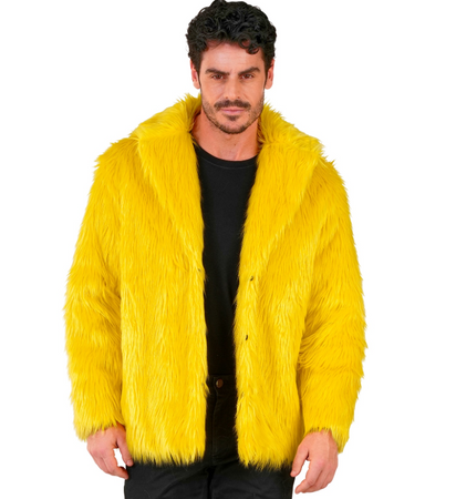 KURTKA PLUSZOWA ŻÓŁTA UNISEX