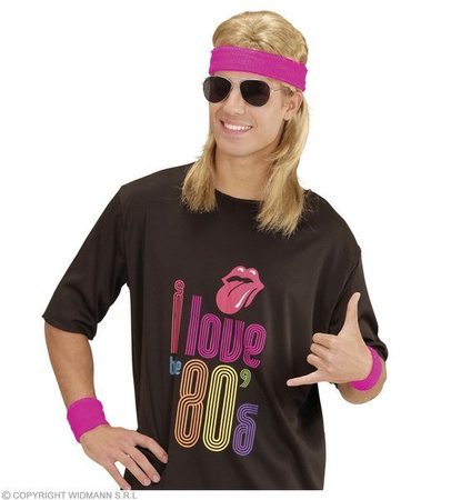 ZESTAW RÓŻOWYCH OPASEK ŚCIĄGACZY LATA 80 