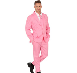 STRÓJ GARNITUR MĘSKI RÓŻOWY
