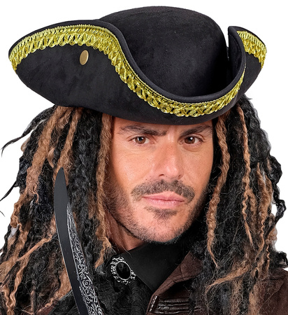 KAPELUSZ ZAMSZOWY TRIKORN PIRATA