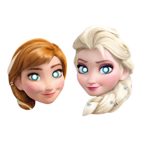 MASKI PAPIEROWE ELSA I ANNA 6 SZT.