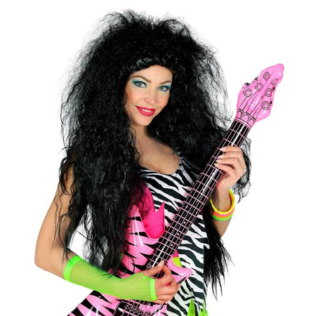 PERUKA CZARNA GWIAZDA ROCK 