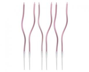 #SU Świeczki B&C Świderki, metaliczne różowo-złote, 16.5x0.25 cm, 6 szt.