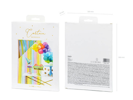 KURTYNA PARTY MULTIKOLOR 100 x 195 CM
