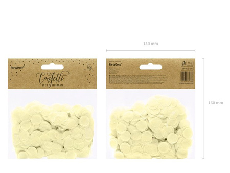 Konfetti Kółka, jasny kremowy, 15g
