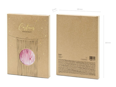 KURTYNA 90 cm x 250 cm RÓŻOWE ZŁOTO