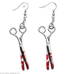 KOLCZYKI KRWAWE NOŻYCZKI