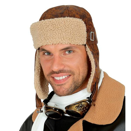 CZAPKA PILOTA BRĄZOWA