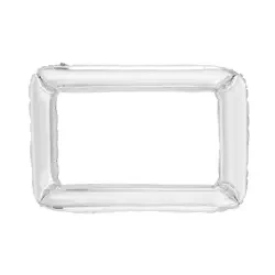 BALON FOLIOWY SREBRNA RAMKA 72CM X 87 CM