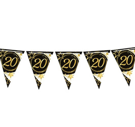 GIRLANDA PAPIEROWA 20 URODZINY GWIAZDKI 3 M