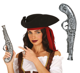 PISTOLER SREBRNY PIRATA 30 CM