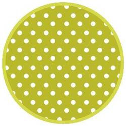 TALERZYKI ZIELONE KROPKI 23 CM