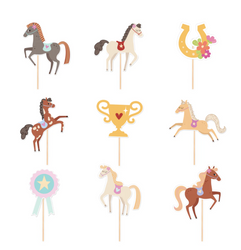 TOPPERY NA TORT KONIKI 9 SZT