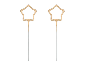 ZIMNE OGNIE GWIAZDKI 16,5 CM 2 SZT.