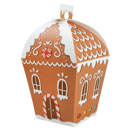 PAPIEROWE DOMKI NA UPOMINKI 3 SZT ŚWIĄTECZNE