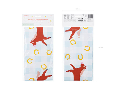 OBRUS PAPIEROWY KONIE 180X120 CM