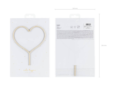 TOPPER DREWNIANY SERCE, 23cm