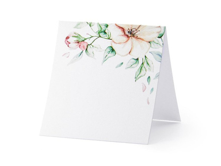 Wizytówki na stół - Kwiaty, 7x7,5cm (1 karton / 50 op.) (1 op. / 25 szt.)