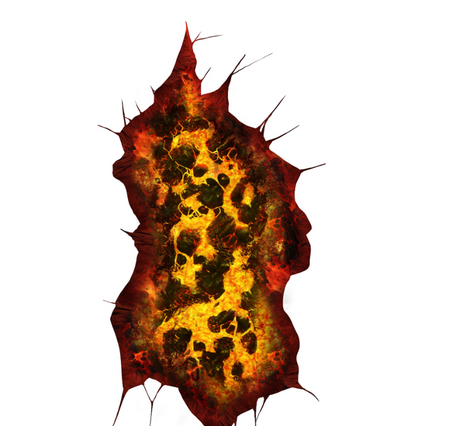 NAKLEJKA NA PODŁOGĘ LAWA 47X90 CM