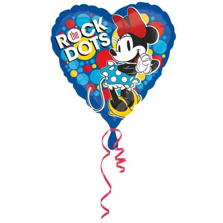 BALON FOLIOWY 43cm, SERCE STARSZA MINNIE