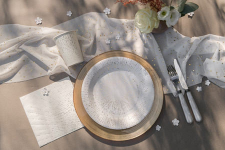 SERWETKI PAPIEROWE PROMIENIE BIAŁE 33 CM 10 SZT.