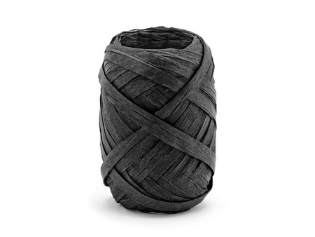 Wstążka rafia, 5mm/10m, czarny (1 karton / 80 szt.)