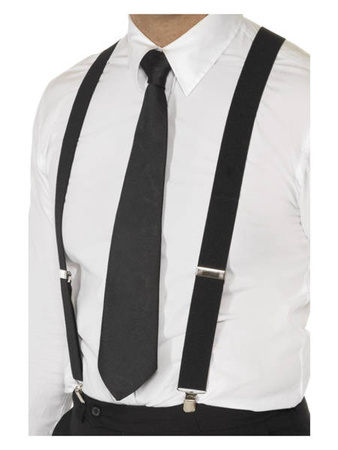 Czarne elastyczne Szelki, akcesoria, dodatki