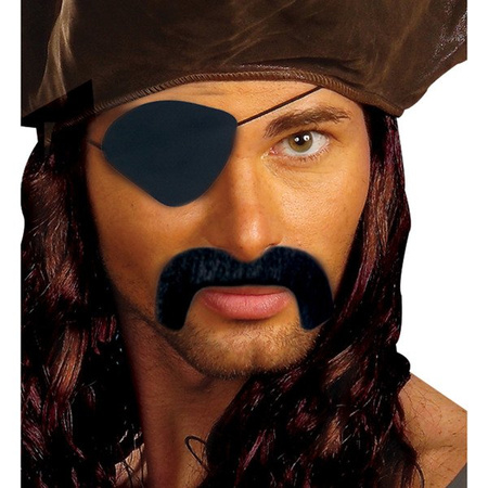ZESTAW OPASKA NA OKO I WĄSY PIRATA