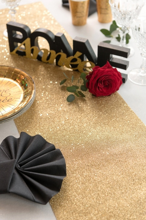 BIEŻNIK NA STÓŁ ZŁOTY 28 X 300 CM