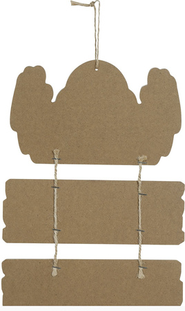 DREWNIANA DEKORACJA NAWIEDZONY DOM 32 X 21 CM