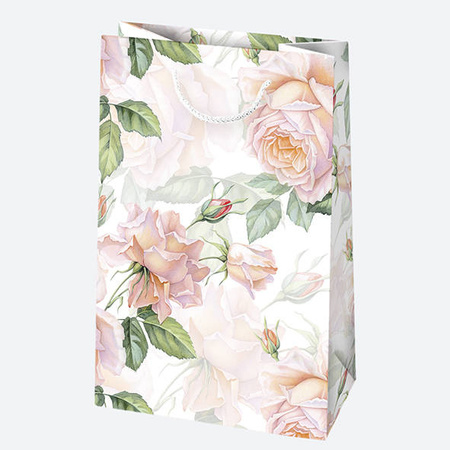 TOREBKA PREZENTOWA RÓŻE 16X24X7 CM