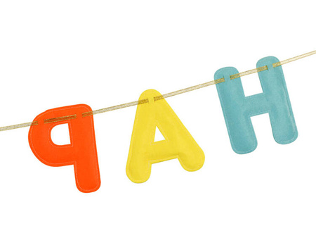 BANER FILCOWY HAPPY BIRTHDAY TĘCZOWE LITERKI 3 M