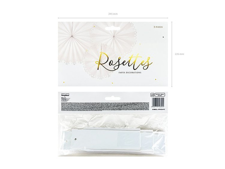 ROZETY DEKORACYJNE BEŻOWE 3 szt.