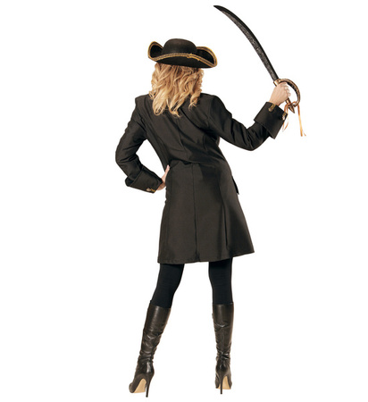 PŁASZCZ PIRATKI CZARNY