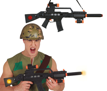KARABIN MASZYNOWY Z DŹWIĘKIEM I ŚWIATŁEM 70 CM